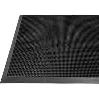 Gritstop Fingermat Matting, Rubber, Scraper Type, Textured Pattern, 2' x 2-2/3', Black Southpoint Industrial Supply