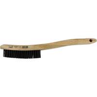 Curved Handle Scratch Brush, Steel, 3 x 19 Wire Rows, 13-3/4" Long Southpoint Industrial Supply