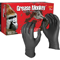 Grease Monkey&reg; Disposable Gloves, Large, Nitrile, 5-mil, Powder-Free, Black Southpoint Industrial Supply