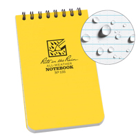 Pocket Top-Spiral Notebook, Soft Cover, Yellow, 100 Pages, 3" W x 5" L Southpoint Industrial Supply