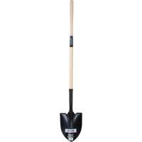 Round Point Shovel, Tempered Steel Blade, Hardwood, Straight Handle NN244 | Southpoint Industrial Supply