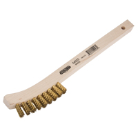 Small Cleaning Scratch Brushes, Brass, 2 x 9 Wire Rows, 8-5/8" Long Southpoint Industrial Supply
