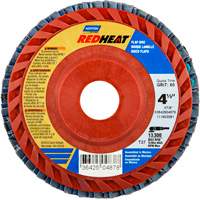 Disques &agrave; lamelles en plastique Red Heat, 4-1/2" x 7/8", Type 27, Grain 40, C&eacute;ramique d'alumine Southpoint Industrial Supply