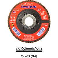 Ovation Flap Disc, 4-1/2" x 5/8"-11, Type 27, 36 Grit, Zirconium Southpoint Industrial Supply