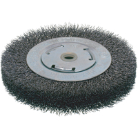 Economy Crimped Wire Wheel Brushes - Wide Face, 6" Dia., 0.014 Fill, 2" Arbor Southpoint Industrial Supply
