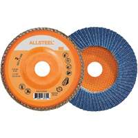 AllSteel Flap Disc, 5" x 7/8", Type 27, 40 Grit, Zirconia Alumina Southpoint Industrial Supply