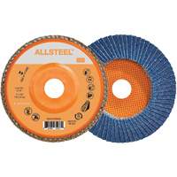 AllSteel Flap Disc, 7" x 7/8", Type 27, 40 Grit, Zirconia Alumina Southpoint Industrial Supply