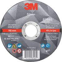 Silver Cut-Off Wheel, 4-1/2" x 0.045", 7/8" Arbor, Type 1, Ceramic, 13300 RPM Southpoint Industrial Supply