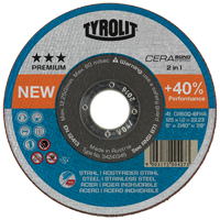 Meule &agrave; tronçonner Cerabond, 5" x 0,045", Arbre de 7/8", Type 1, C&eacute;ramique, 12250 Tr/min Southpoint Industrial Supply