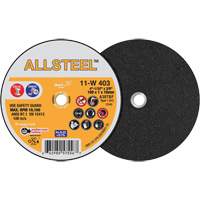 AllSteel Mini Cut-Off Wheel, 4" x 1/32", 3/8" Arbor, Type 1, Aluminum Oxide, 19100 RPM Southpoint Industrial Supply