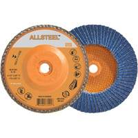 AllSteel Flap Disc, 4-1/2" x 5/8"-11, Type 27, 40 Grit, Zirconia Alumina Southpoint Industrial Supply