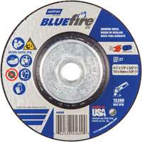 BlueFire&reg; XXL Grinding Wheel, 4-1/2" x 1/4", 5/8" Arbor, Ceramic Alumina, Type 27 Southpoint Industrial Supply