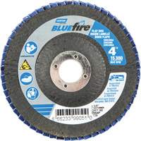 Disque &agrave; lamelles coniques R884P BlueFire, 4" x 5/8", Type 29, Grain P60, Alumine de zirconium Southpoint Industrial Supply