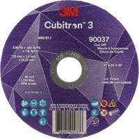 Meule &agrave; tronçonner Cubitron 3, 5" x 0,045", Arbre de 7/8", Type 1, C&eacute;ramique, 12250 Tr/min Southpoint Industrial Supply