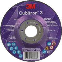 Cubitron 3 Depressed Centre Grinding Wheel, 4-1/2" x 1/4", 7/8" Arbor, Ceramic, Type T27 Southpoint Industrial Supply