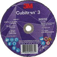 Cubitron 3 Cut-Off Wheel, 4" x 1/8", 3/8" Arbor, Type T1, Ceramic, 21000 RPM Southpoint Industrial Supply