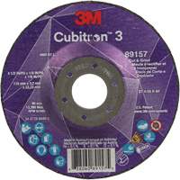 Meule &agrave; rectifier et &agrave; tronçonner Cubitron 3, 4-1/2" x 1/8", Arbre de 7/8", Type 27, Grain de 36, C&eacute;ramique Southpoint Industrial Supply