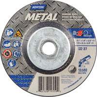Metal Grinding Wheel, 4-1/2" x 1/4", 5/8"-11 Arbor, Aluminum Oxide, Type 27 Southpoint Industrial Supply