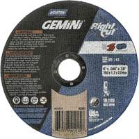 Meule &agrave; tronçonner pour coupe &agrave; angle droit RightCut Gemini, 6" x 0,045", Arbre de 7/8", Type 01/41, Oxyde d'aluminium, 10185 Tr/min Southpoint Industrial Supply
