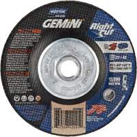 Meule &agrave; tronçonner pour coupe &agrave; angle droit RightCut Gemini, 4-1/2" x 0,045", Arbre de 5/8"-11, Type 27/42, Oxyde d'aluminium, 13580 Tr/min Southpoint Industrial Supply