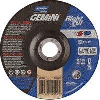 Meule &agrave; tronçonner pour coupe &agrave; angle droit RightCut Gemini, 6" x 0,045", Arbre de 7/8", Type 27/42, Oxyde d'aluminium, 10185 Tr/min Southpoint Industrial Supply
