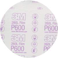 Disque abrasif de finition en pellicule Hookit 00971 260L, dia 6", Grain P600, Oxyde d'aluminium Southpoint Industrial Supply