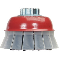 Brosse-boisseau &agrave; fils nou&eacute;s avec protecteur, 4" dia. x 5/8"-11 arbre Southpoint Industrial Supply