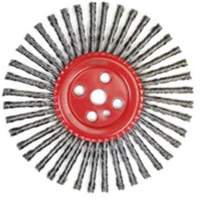 Brosse &agrave; fils nou&eacute;s pour cordons de soudure, Dia. 12", Fils 0,035", Arbre 1", Acier Southpoint Industrial Supply