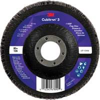 Disque &agrave; lamelles conique 1169F Cubitron 3, 4-1/2" x 7/8", Type T29, Grain 80+, C&eacute;ramique Southpoint Industrial Supply