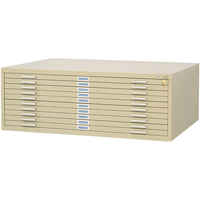 Classeurs en acier pour plans, 10 Tiroirs, 46-3/8" la x 35-3/8" p x 16-1/2" h Southpoint Industrial Supply