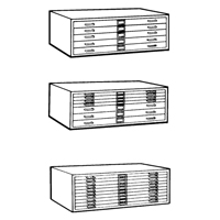 Classeurs en acier pour plans, 5 Tiroirs, 40-3/8" la x 29-3/8" p x 16-1/2" h Southpoint Industrial Supply