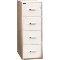 Fire Resistant Filing Cabinets, Steel, 4 Drawers, 19-3/4" W x 31" D x 54" H, Beige OC740 | Southpoint Industrial Supply