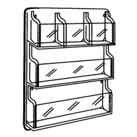 Pr&eacute;sentoirs, Mural, 9 fentes, Plastique, 30" la x 2" p x 36-7/8" h Southpoint Industrial Supply