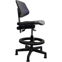 Ergonomic Seating, Polyurethane, Black, 250 lbs. Capacity Southpoint Industrial Supply