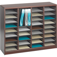 E-Z Stor<sup>®</sup> Literature Organizer, Stationary, 36 Slots, Wood, 40" W x 3/4" D x 32-1/2" H OE145 | Southpoint Industrial Supply
