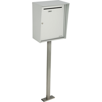 Collecting Boxes, Pedestal -Mounted, 21" x 12-7/8", Aluminum OG371 | Southpoint Industrial Supply