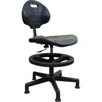 Heavy-Duty Ergonomic Seating, Polyurethane, Black, 250 lbs. Capacity OJ966 | Southpoint Industrial Supply