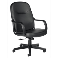 Fauteuil de bureau, Cuir, Noir Southpoint Industrial Supply