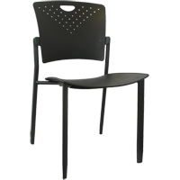 Chaises empilables MaxX StaxX, Polypropyl&egrave;ne, Hauteur 17-1/4", Capacit&eacute; 275 lb, Noir Southpoint Industrial Supply