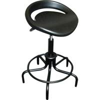 6000 Series Oversized Stool, Stationary, Adjustable, 25" - 30", Polyurethane Seat, Black ON566 | Southpoint Industrial Supply