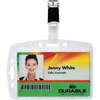 Security Pass Holder, Plastic, 32" Cable, Belt Clip Attachment OP189-K1 | Southpoint Industrial Supply