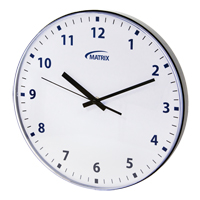12 H Clock, Analog, Battery Operated, 12-3/4", Black OP237 | Southpoint Industrial Supply