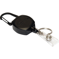 Self Retracting ID Badge and Key Reel, Zinc Alloy Metal, 24" Cable, Carabiner Attachment OP293 | Southpoint Industrial Supply