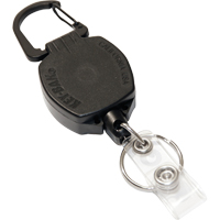 Self Retracting ID Badge and Key Reel, Zinc Alloy Metal, 24" Cable, Carabiner Attachment OP293 | Southpoint Industrial Supply