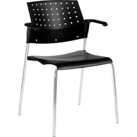 Chaises empilables, Plastique, Hauteur 33", Capacit&eacute; 300 lb, Noir Southpoint Industrial Supply