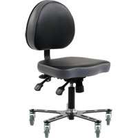 SF 180™ Multi-Tilt Ergonomic Chair, Mobile, Adjustable, Vinyl Seat, Black/Grey OP500 | Southpoint Industrial Supply