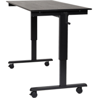 Adjustable Stand-Up Desk, Stand-Alone Desk, 48-1/2" H x 59" W x 29-1/2" D, Black OP532 | Southpoint Industrial Supply