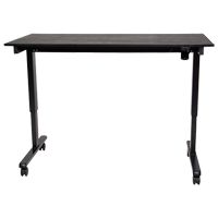 Adjustable Stand-Up Desk, Stand-Alone Desk, 45-1/4" H x 29-1/2" D, Black OP576 | Southpoint Industrial Supply