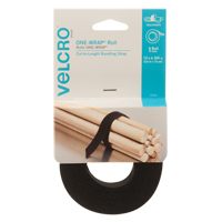 Ruban d'attaches One-Wrap, Boucle et crochet, 12' x 3/4", Auto-aggripant, Noir Southpoint Industrial Supply
