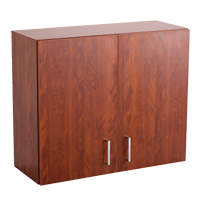 Modular Wall Cabinet, 30" H x 36" W x 15" D, 1 Shelves, Melamine, Mahogany OP746 | Southpoint Industrial Supply
